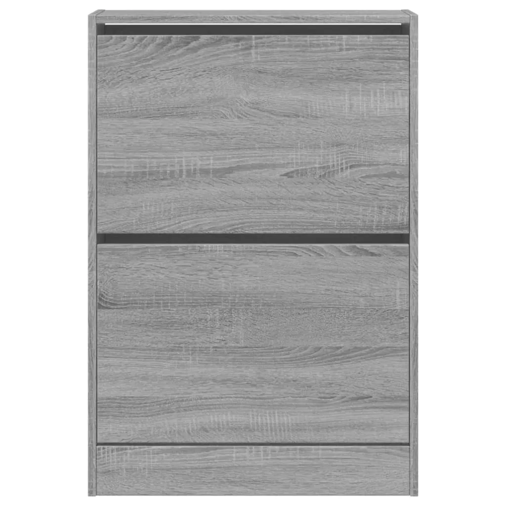 Shoe Cabinet Grey Sonoma 60x21x87.5 cm Engineered Wood