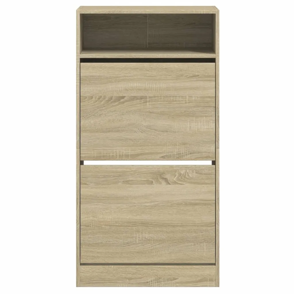 Shoe Cabinet Sonoma Oak 60x34x116 cm Engineered Wood