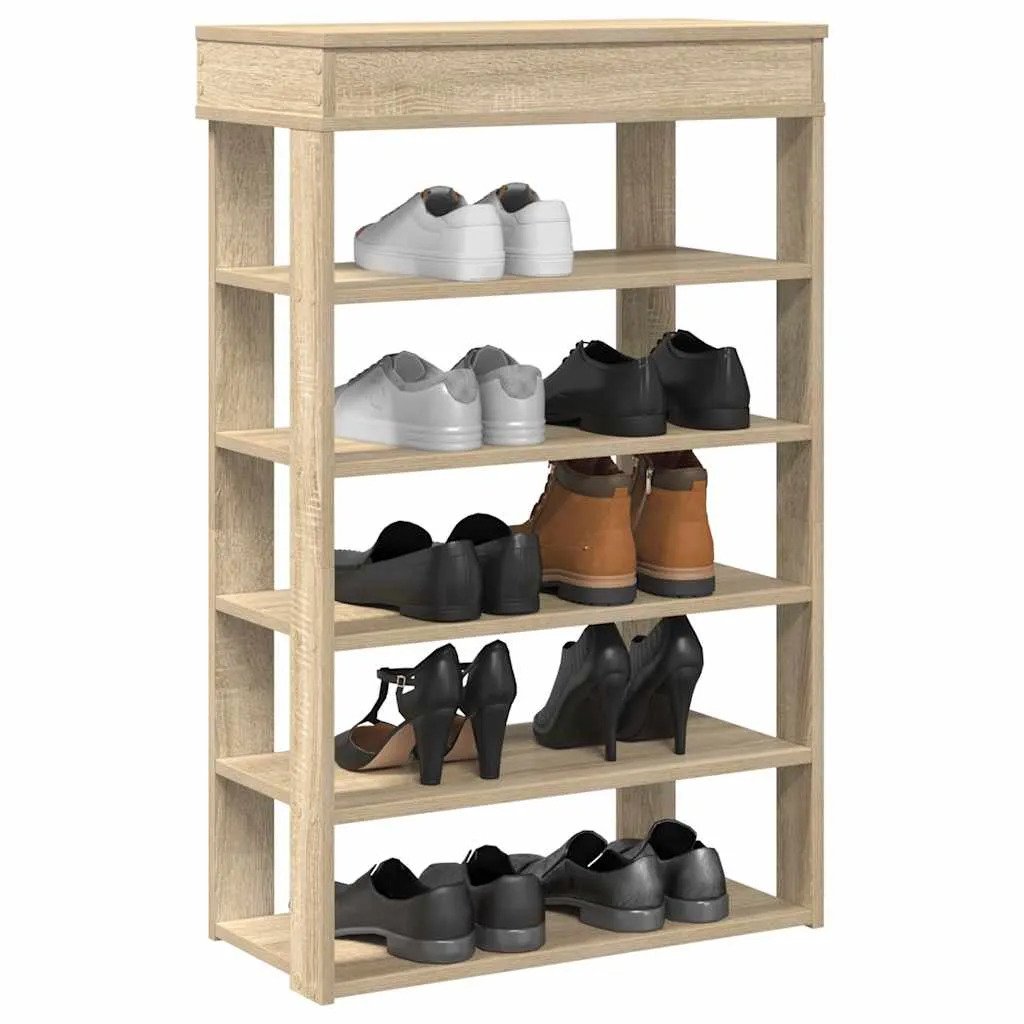Shoe Rack Sonoma Oak 60x30x98 cm Engineered Wood