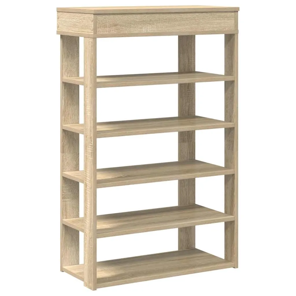Shoe Rack Sonoma Oak 60x30x98 cm Engineered Wood