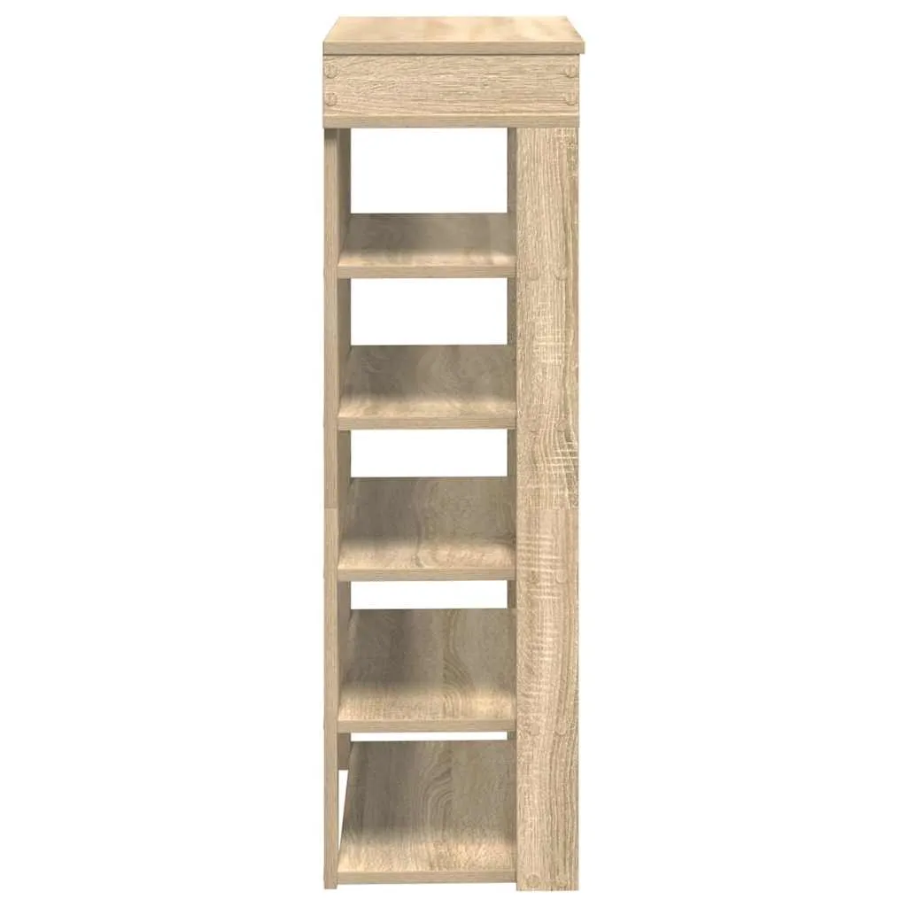 Shoe Rack Sonoma Oak 60x30x98 cm Engineered Wood