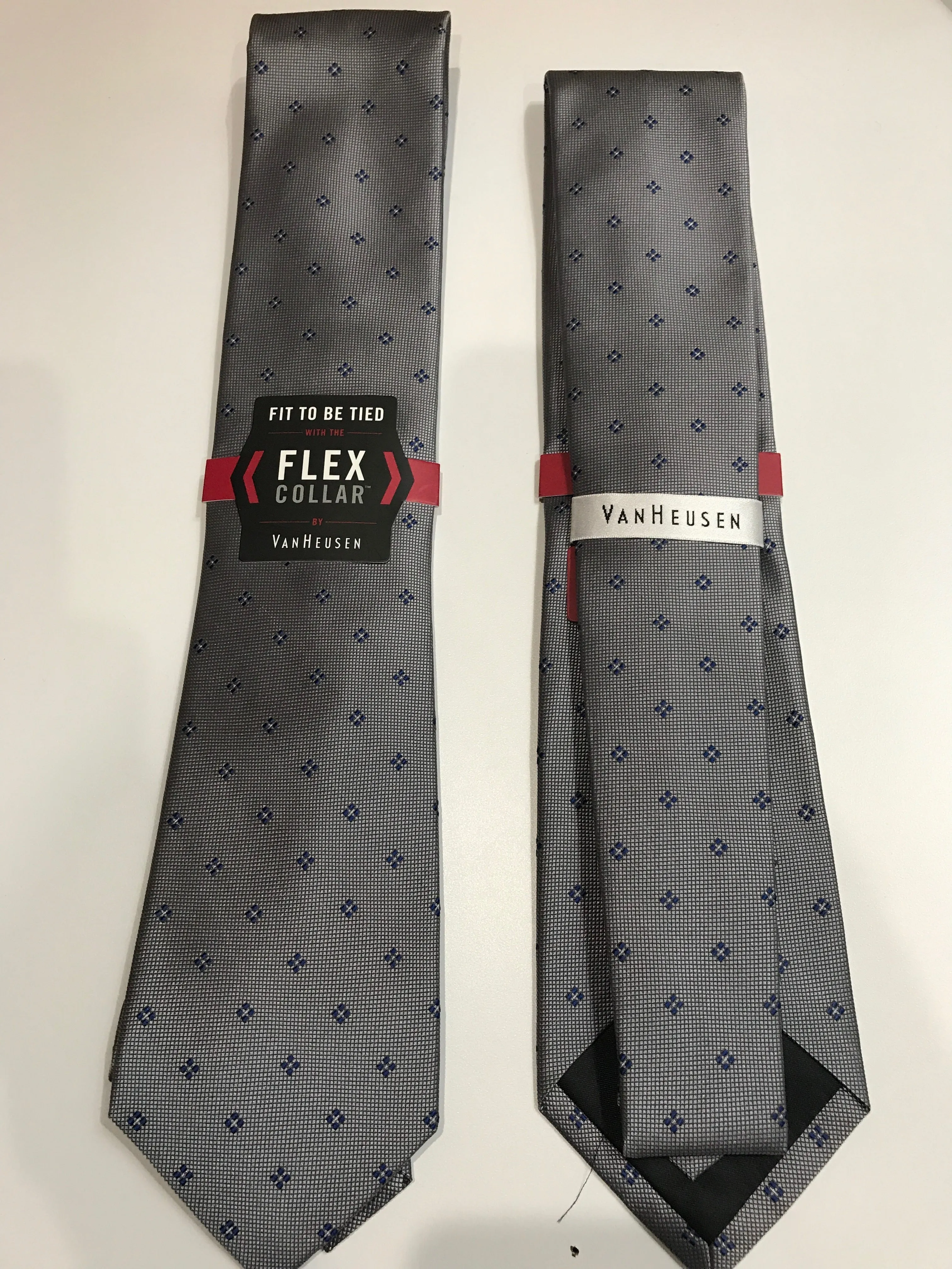 Silk Tie  Flex Collar Style By Van Heusen