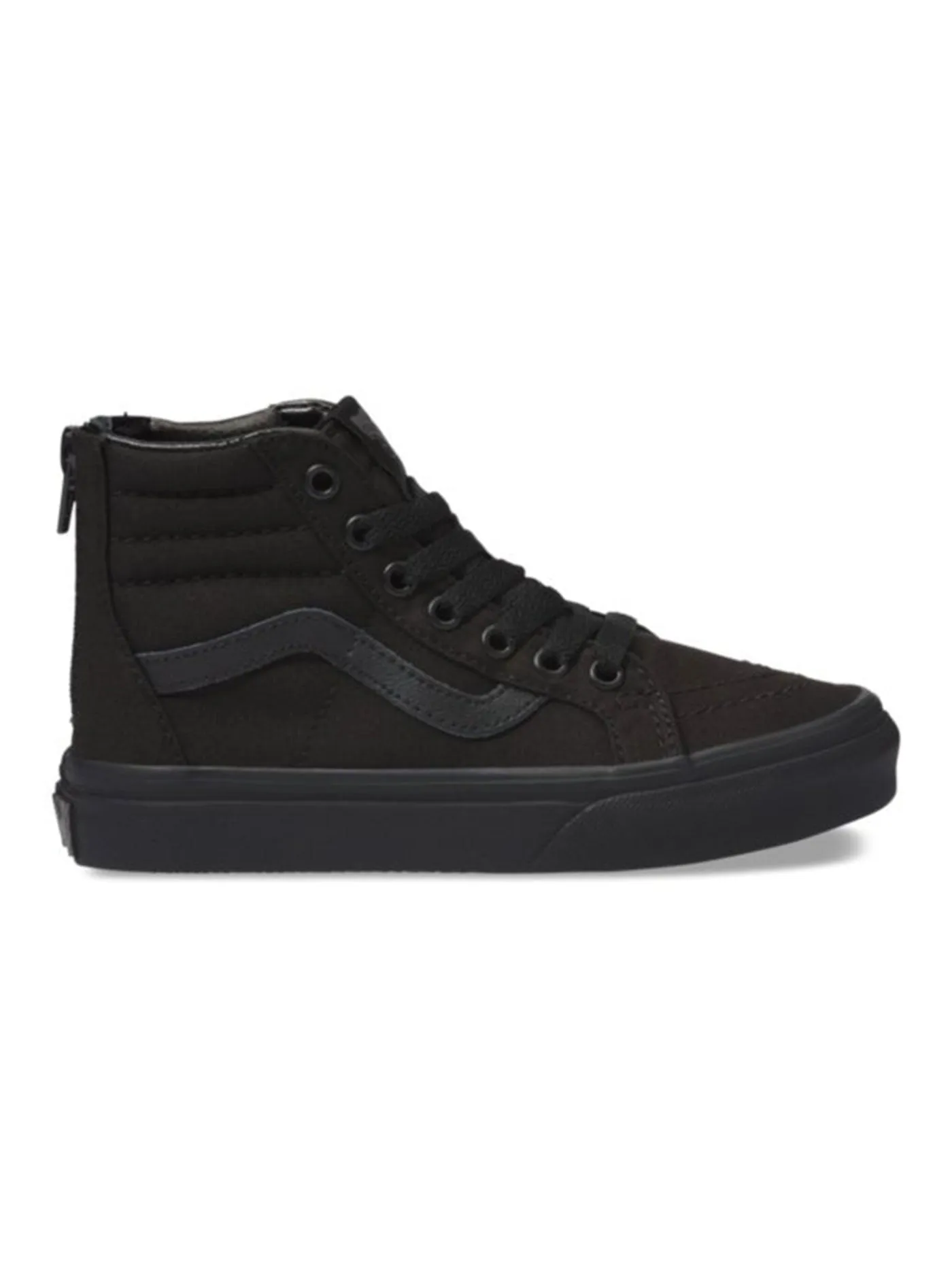 SK8 HI Zip Pop Check Black Shoes (Kids)