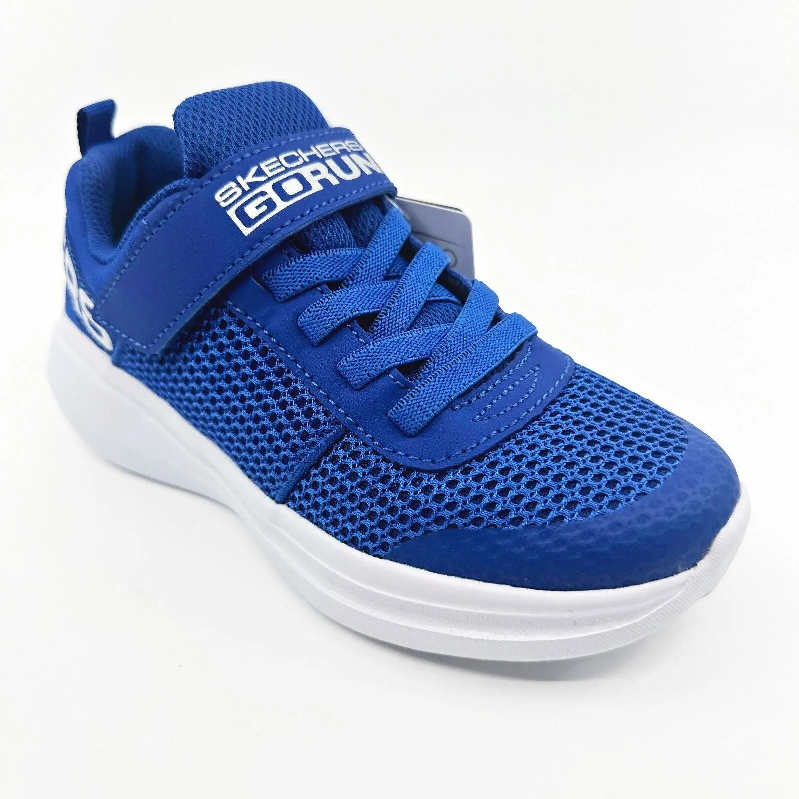 Skechers Go Run Fast Blue Kids Boys Size 1 Sneakers