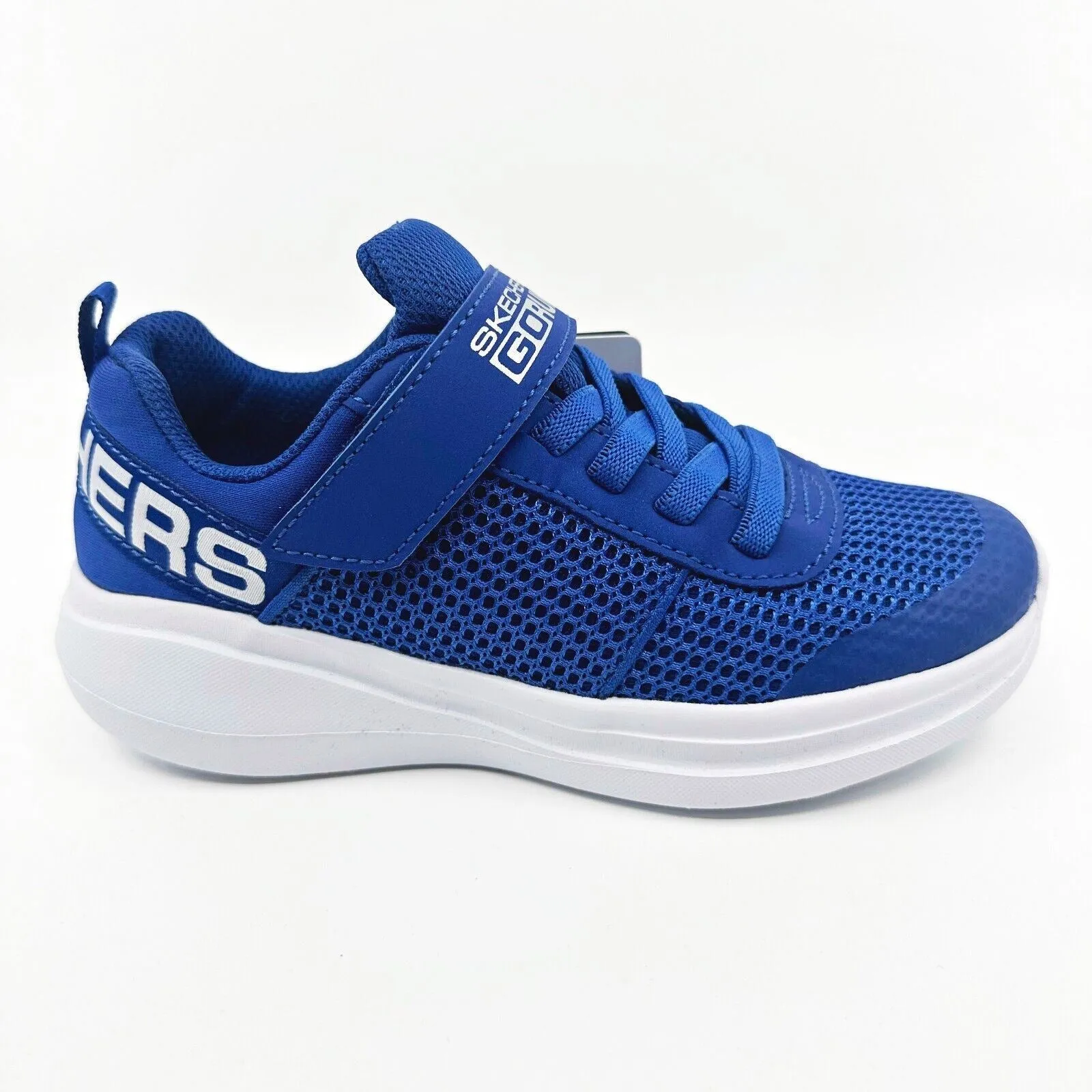Skechers Go Run Fast Blue Kids Boys Size 1 Sneakers
