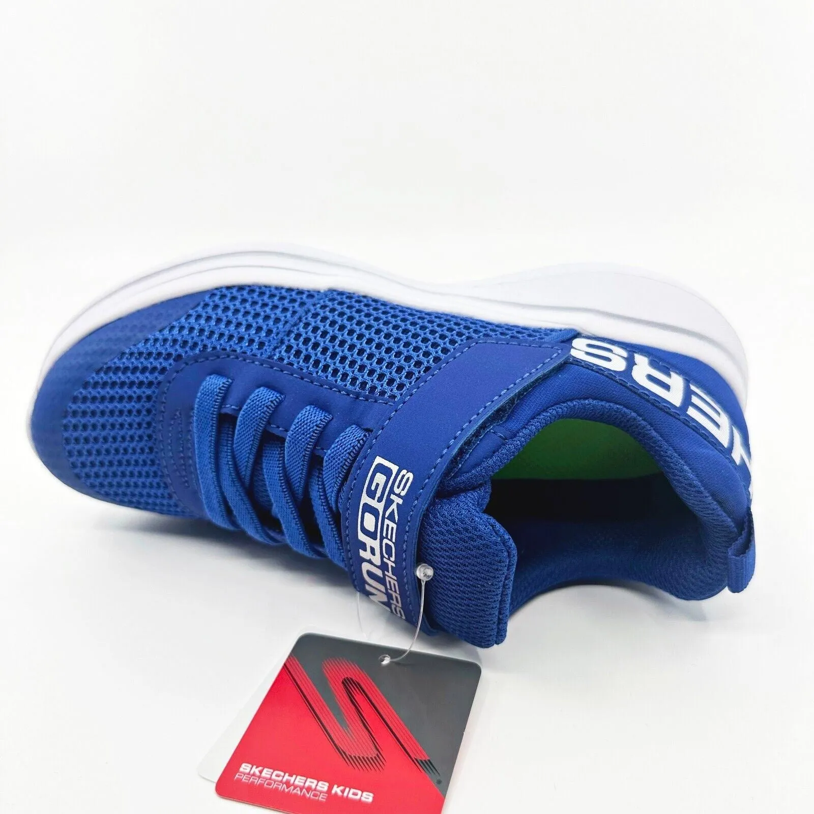 Skechers Go Run Fast Blue Kids Boys Size 1 Sneakers