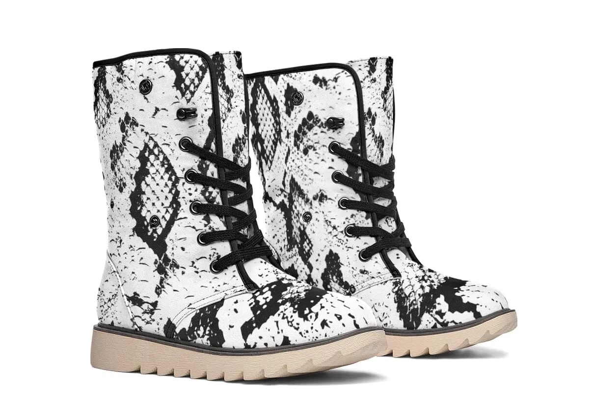 Snake Skin Moon Boots