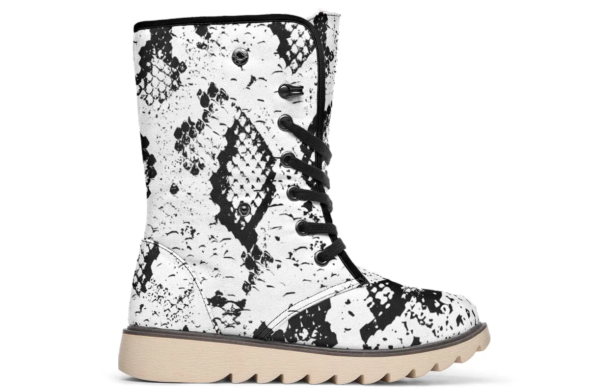 Snake Skin Moon Boots