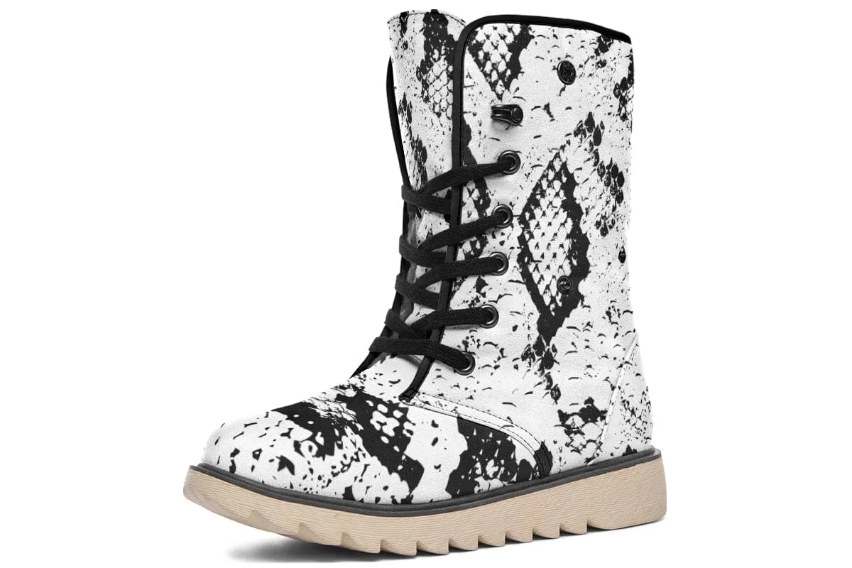 Snake Skin Moon Boots