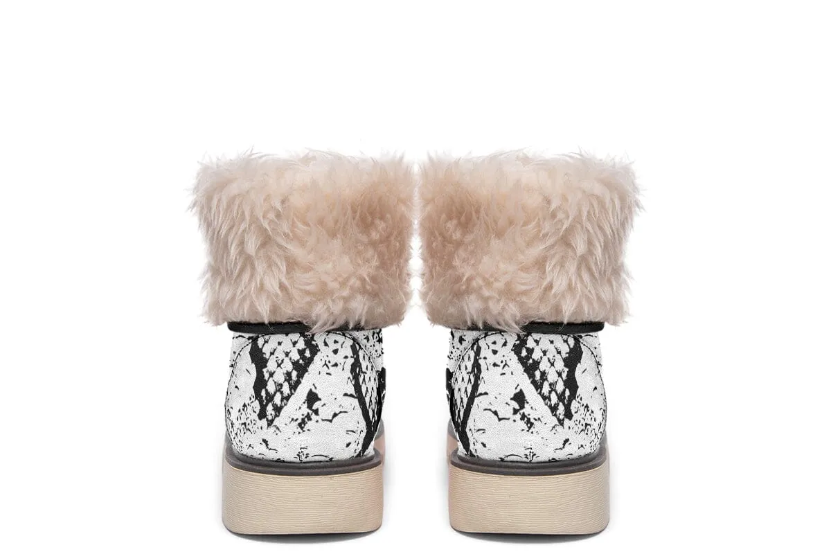 Snake Skin Moon Boots