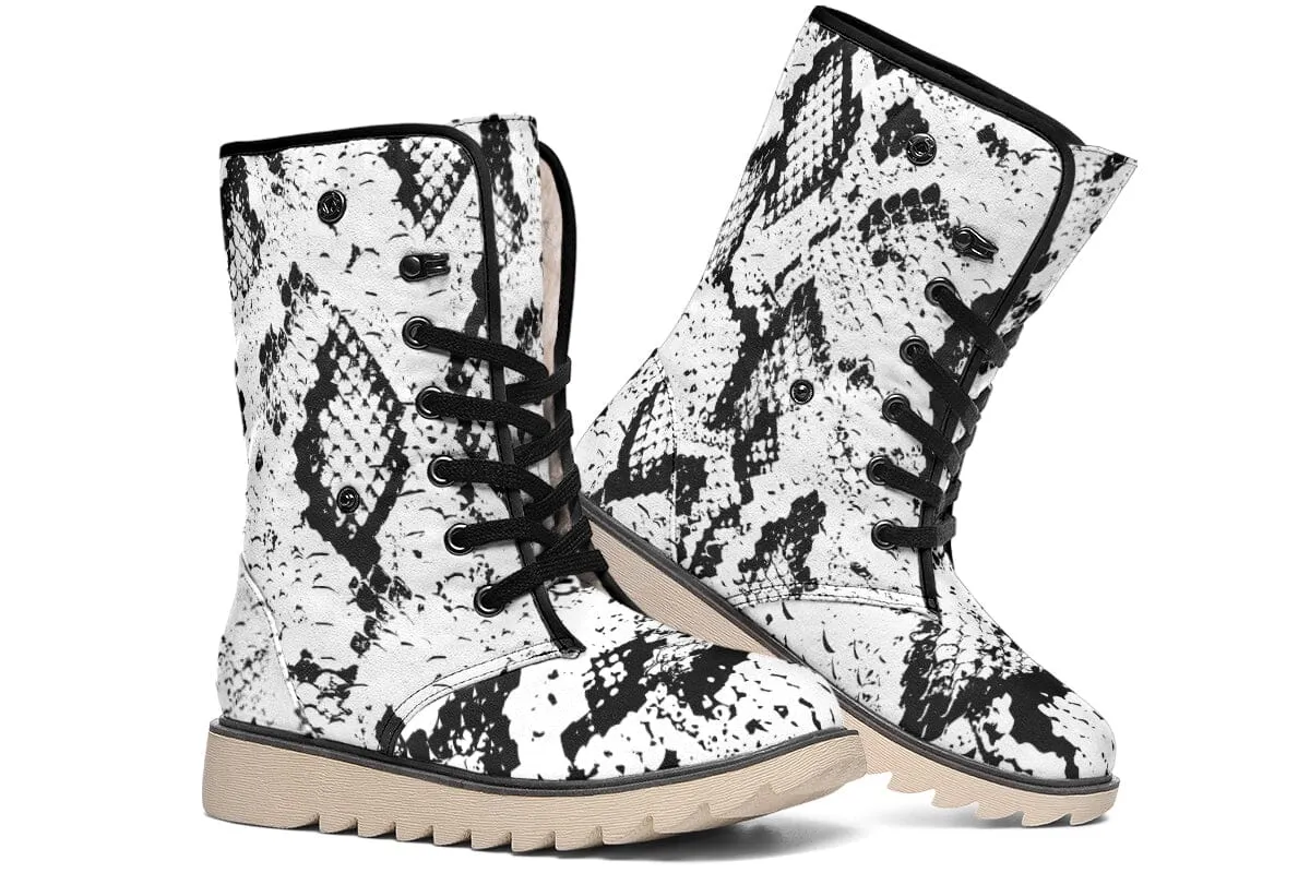 Snake Skin Moon Boots