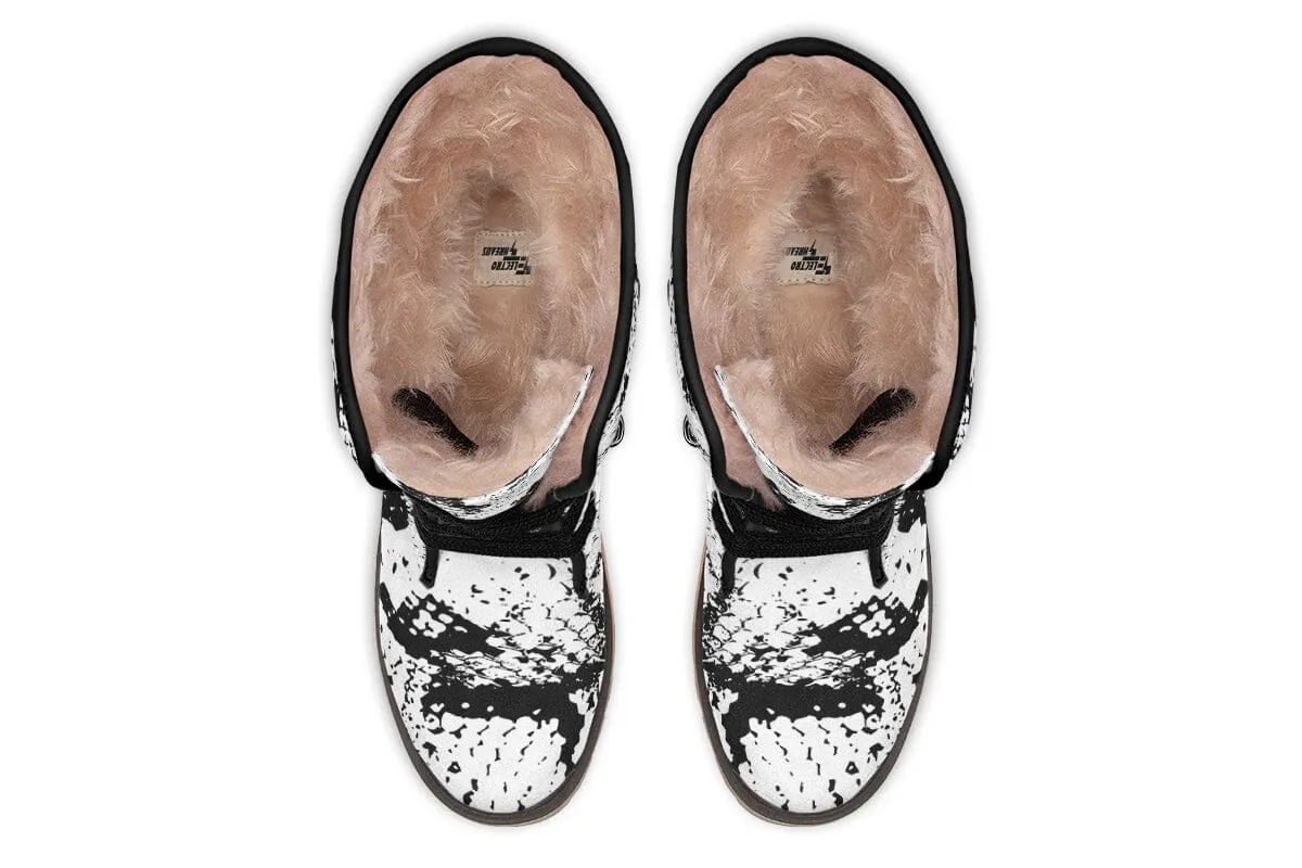 Snake Skin Moon Boots
