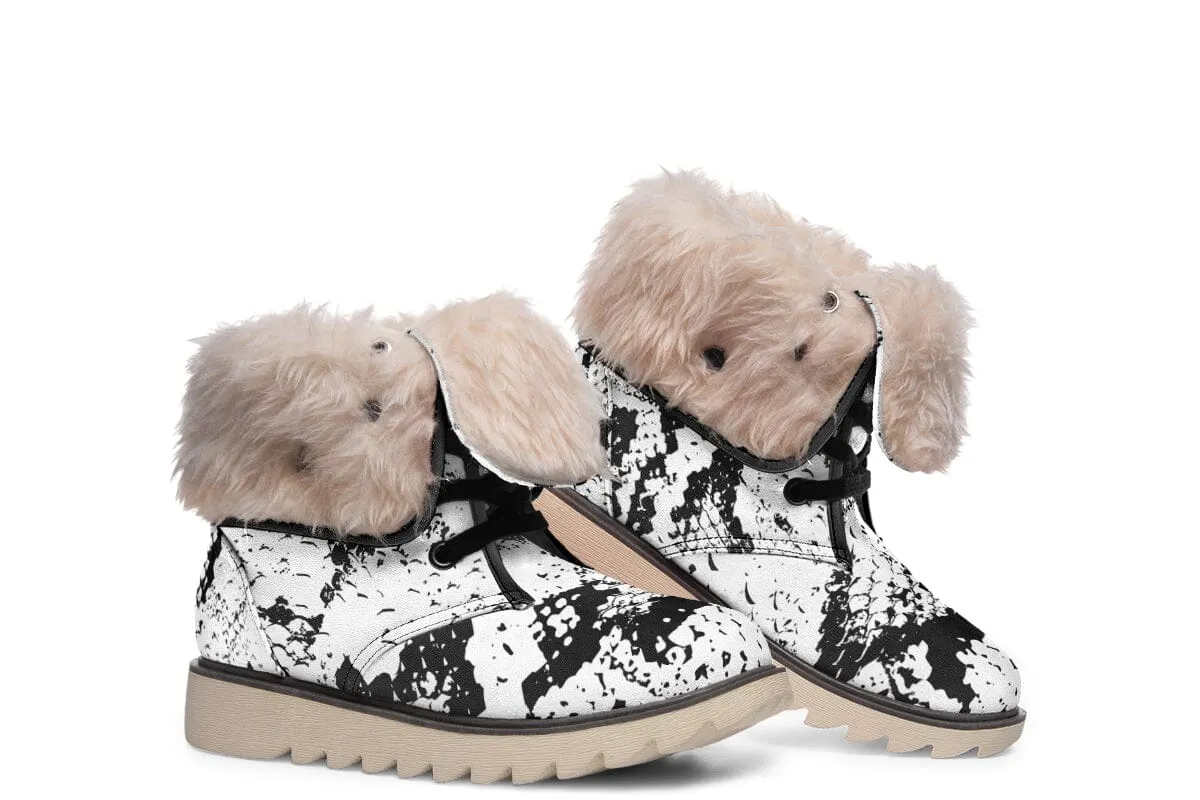 Snake Skin Moon Boots