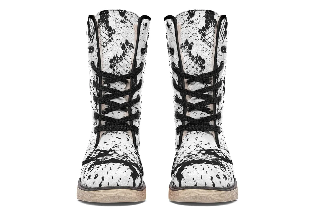 Snake Skin Moon Boots