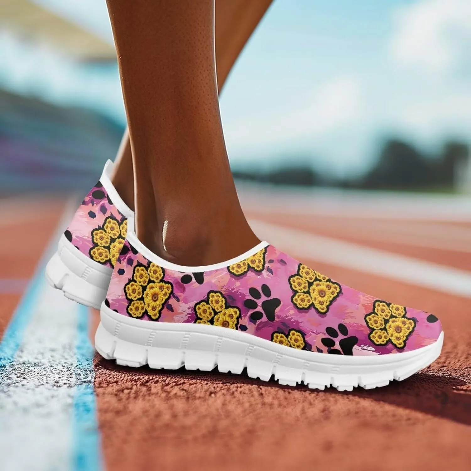Sneakers for Women Low Top Shoes Womens Lightweight Tennis Loafers Slip on Casual Outdoor Workout Flats All Seasons White Sole