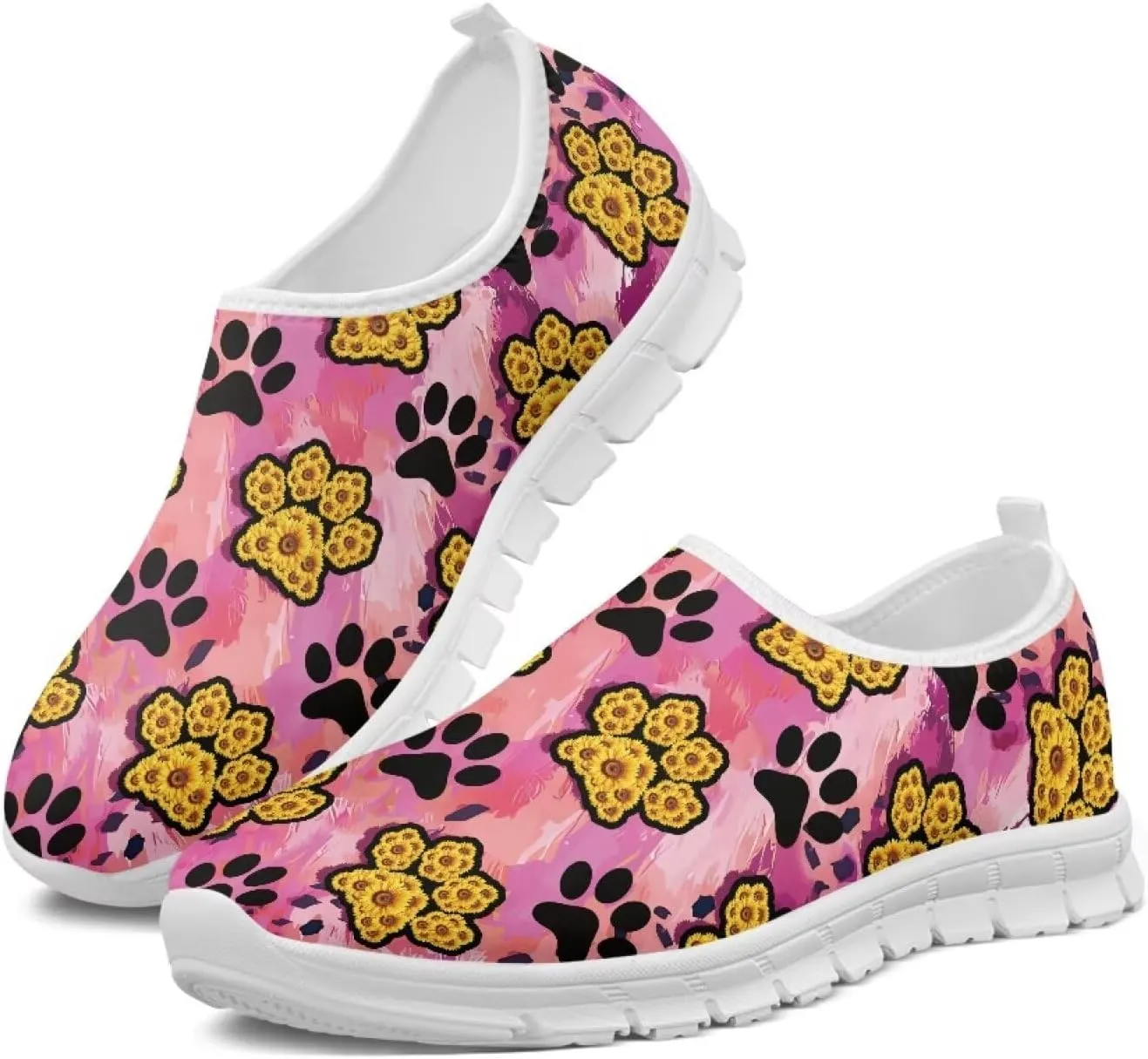 Sneakers for Women Low Top Shoes Womens Lightweight Tennis Loafers Slip on Casual Outdoor Workout Flats All Seasons White Sole