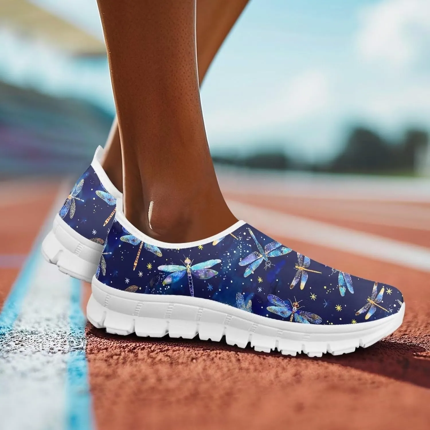 Sneakers for Women Low Top Shoes Womens Lightweight Tennis Loafers Slip on Casual Outdoor Workout Flats All Seasons White Sole