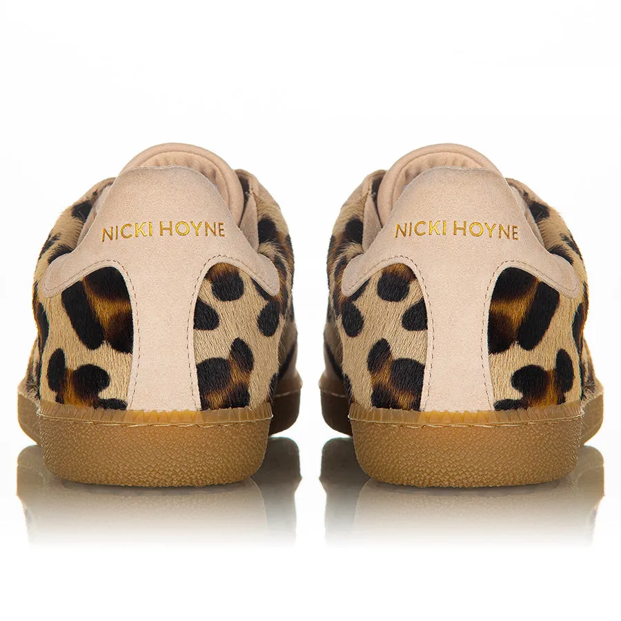 Sporty Trainer - Leopard/Beige Suede