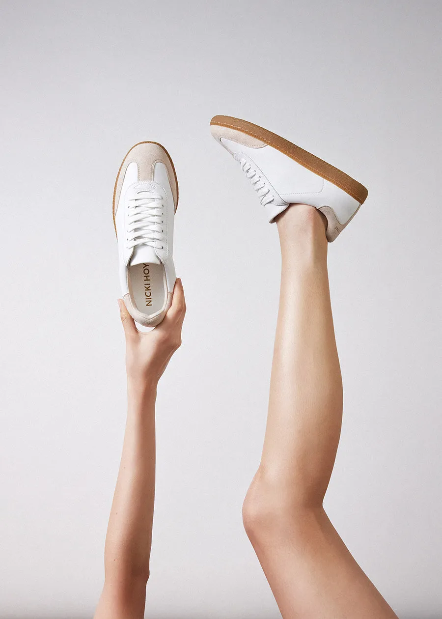 Sporty Trainer - Leopard/Beige Suede