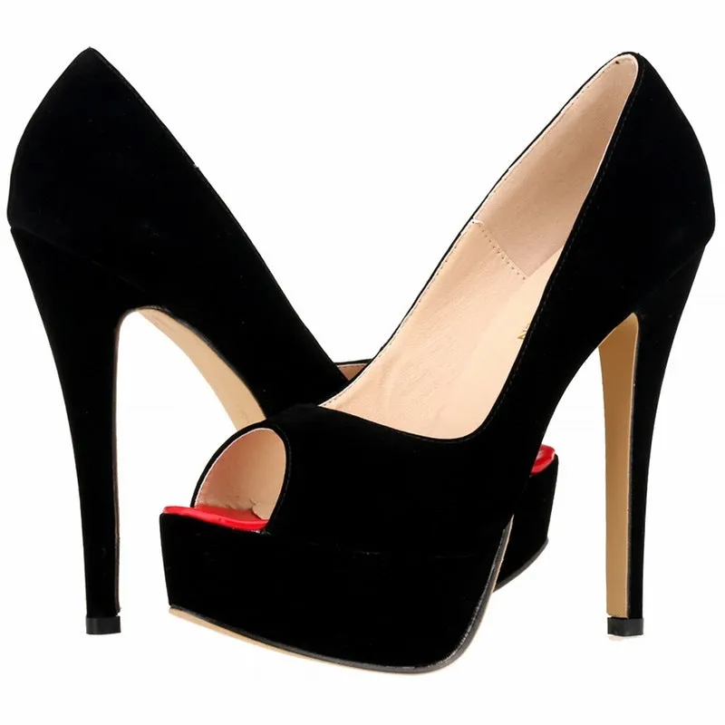 Spring and Autumn Plus Size Slim High Heels and Deep Vamp Women's Shoes