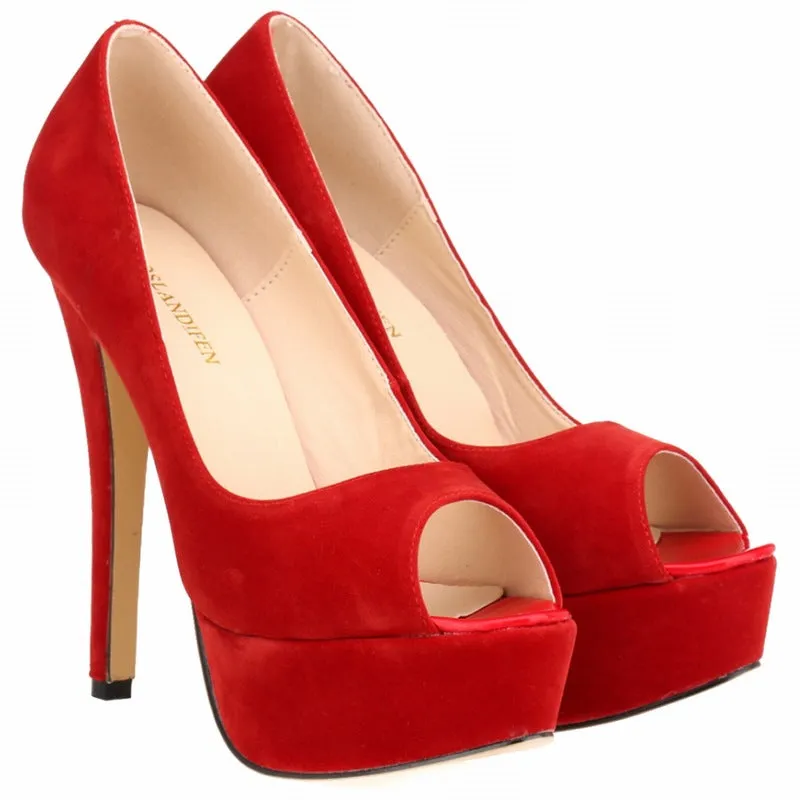 Spring and Autumn Plus Size Slim High Heels and Deep Vamp Women's Shoes