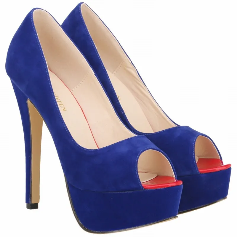 Spring and Autumn Plus Size Slim High Heels and Deep Vamp Women's Shoes
