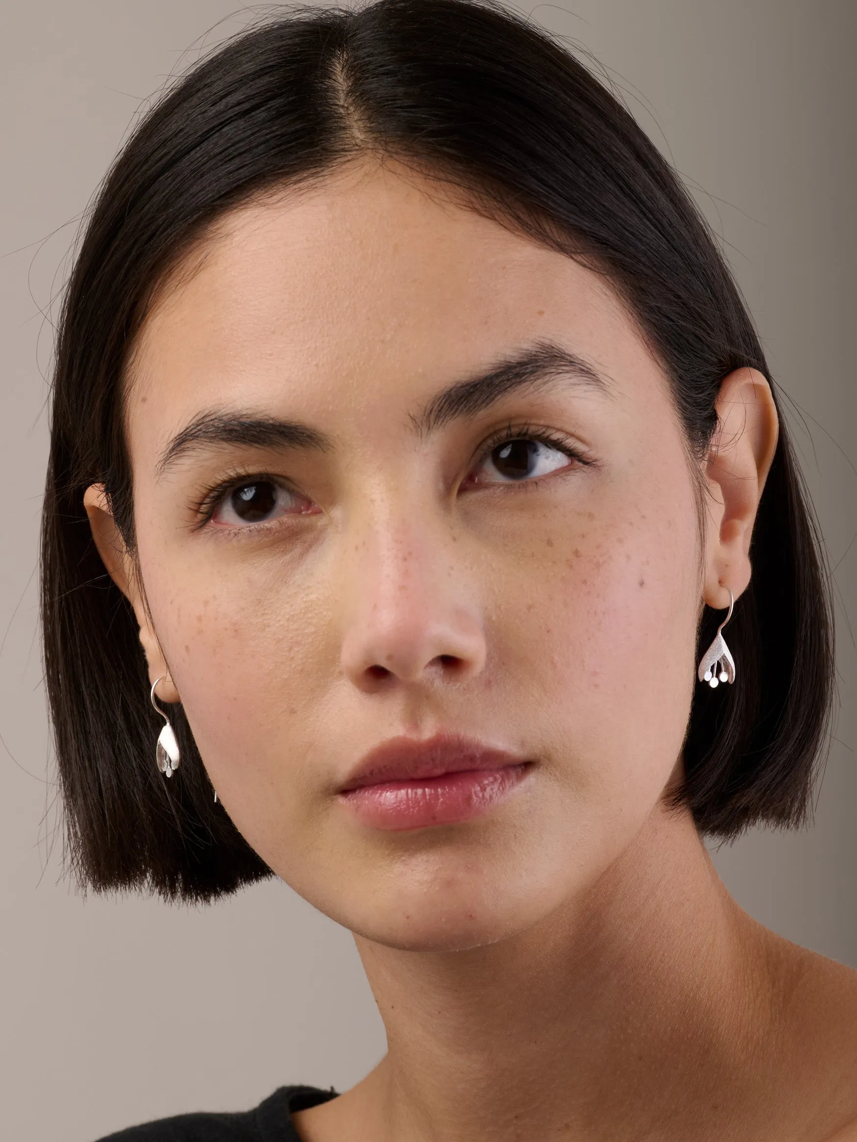 Sterling Silver Fuchsia Earrings