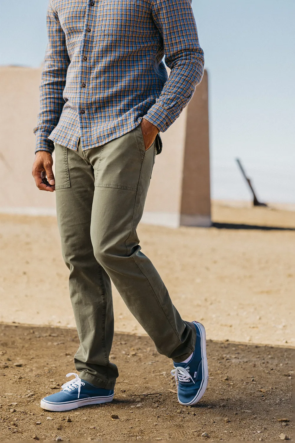 The Fatigue Pants Stretch Oxford - Moss