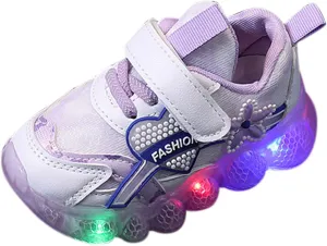 Toddler Light Up Shoes Boys Flashing Tennis Sneakers Lightweight Breathable Running Shoe Toddler Girls Toddler Shoes