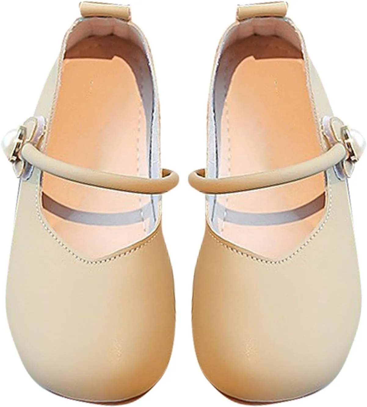 Toddler Wedding Shoes Flower Girl Mary Jane Shoes Square Toe Ballet Flat for Girls Slip On Flat for Tea Party Dresses