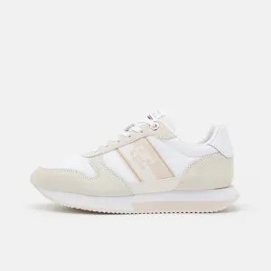 Tommy Hilfiger Mixed Panel Runner TH Webbing Trainers in White