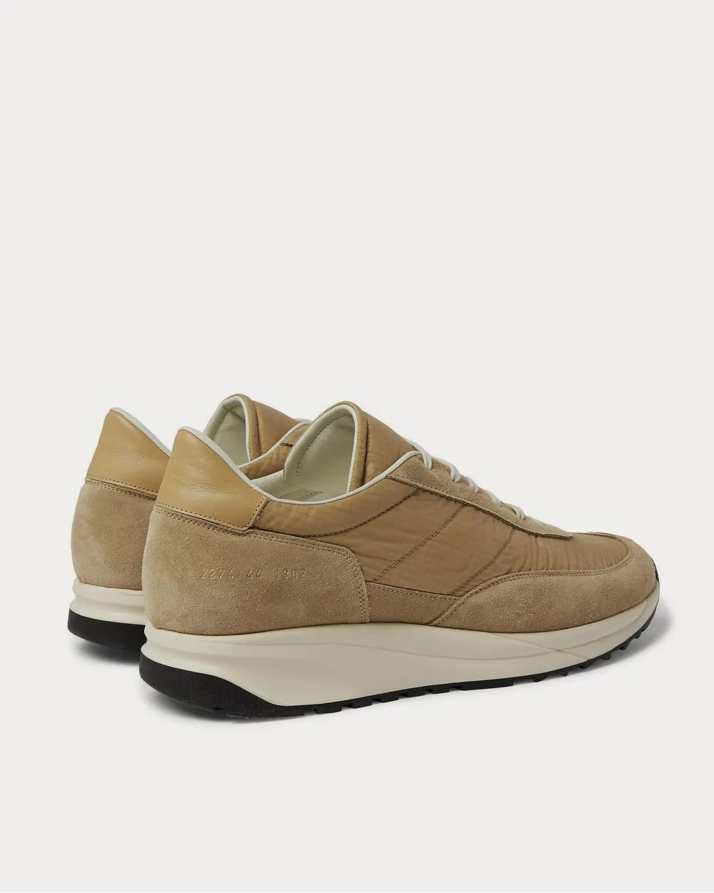 Track Classic Leather-Trimmed Suede and Ripstop  Brown low top sneakers