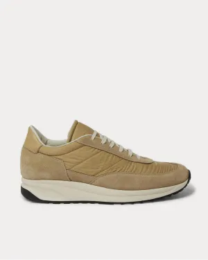 Track Classic Leather-Trimmed Suede and Ripstop  Brown low top sneakers