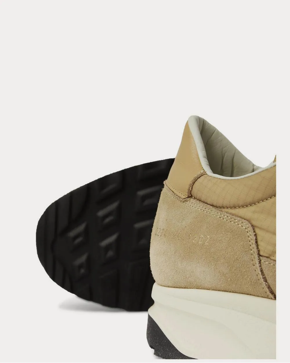 Track Classic Leather-Trimmed Suede and Ripstop  Brown low top sneakers