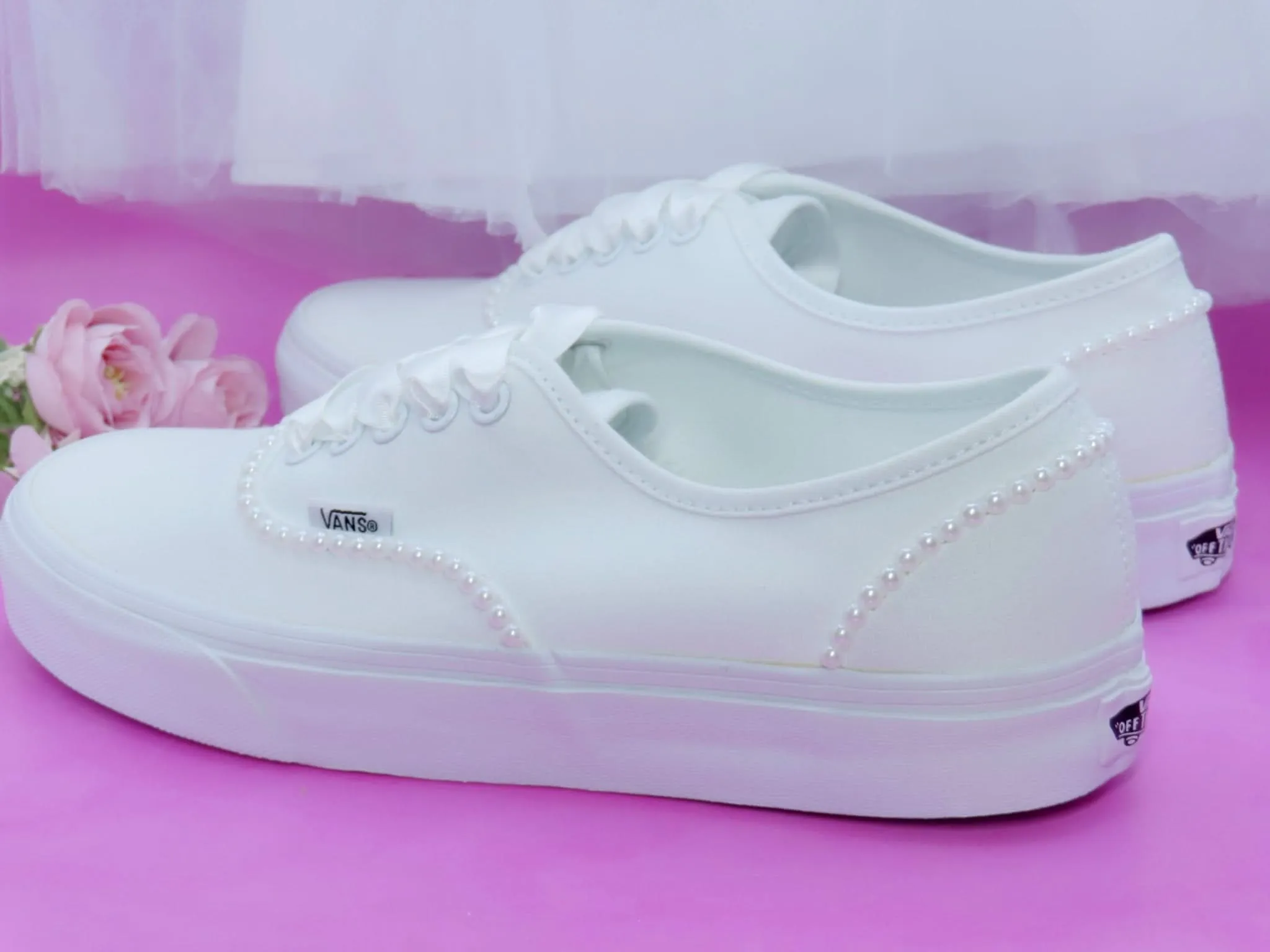 Wedding Bridal Custom Pearl Vans