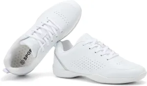 White Cheer Shoes for Women: Athletic Dance Sneakers - Comfortable Lightweight - Sport Jazz Shoes for Girls Competition Sport Training