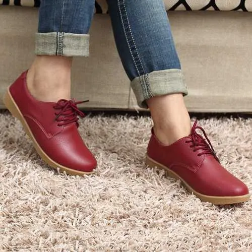 Winter Women Plush Cotton Shoes Keep Warm Casual Outdoor Leather Flats Loafers