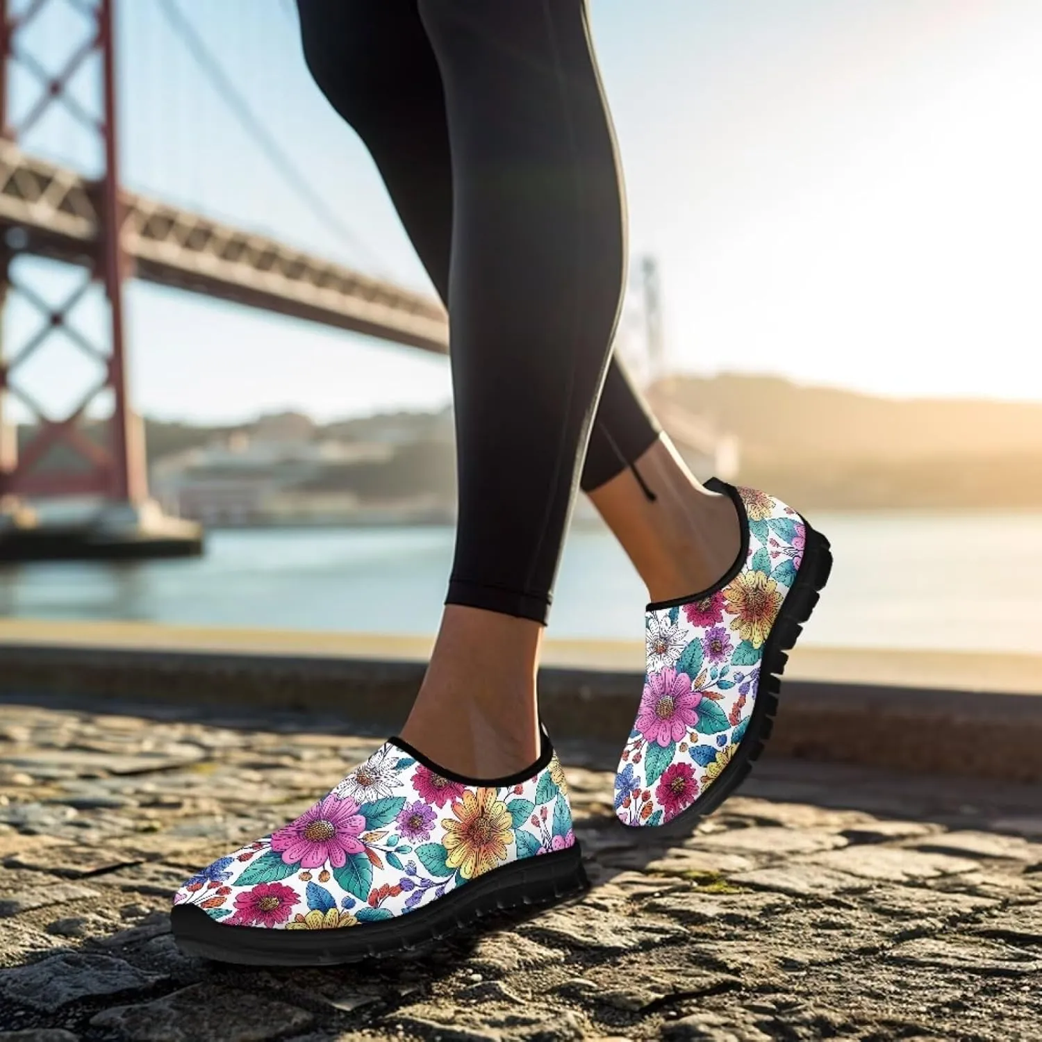 Women Slip On Walking Shoes Casual Mesh-Comfortable Tennis Sneakers Lightweight Breathable