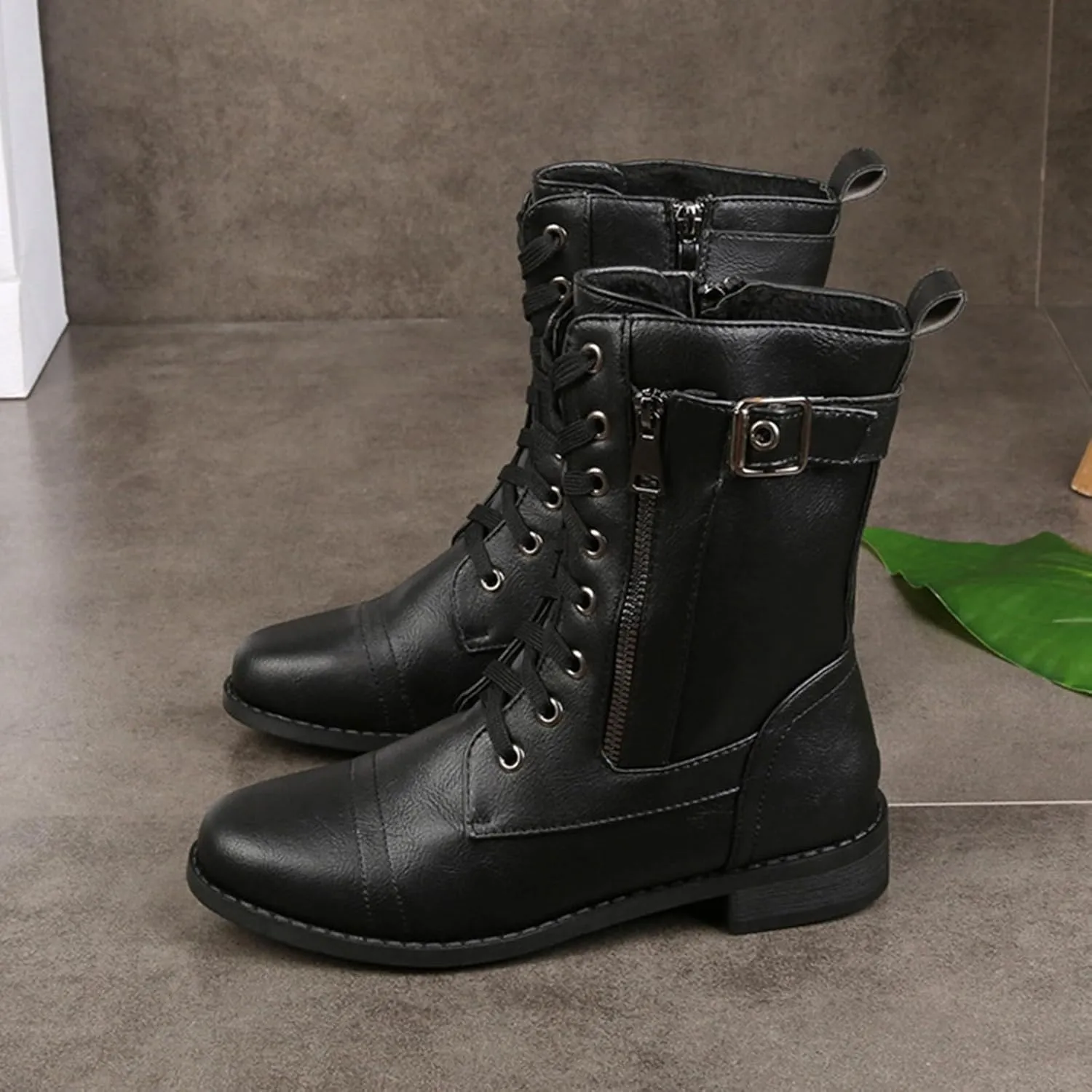 Women's Boots Ankle Wide Ankle Booties for Women Boots for Women Low Heel Boot for Men Comfortable and Soft Lightweight Side Zipper Pointd Toe Suede