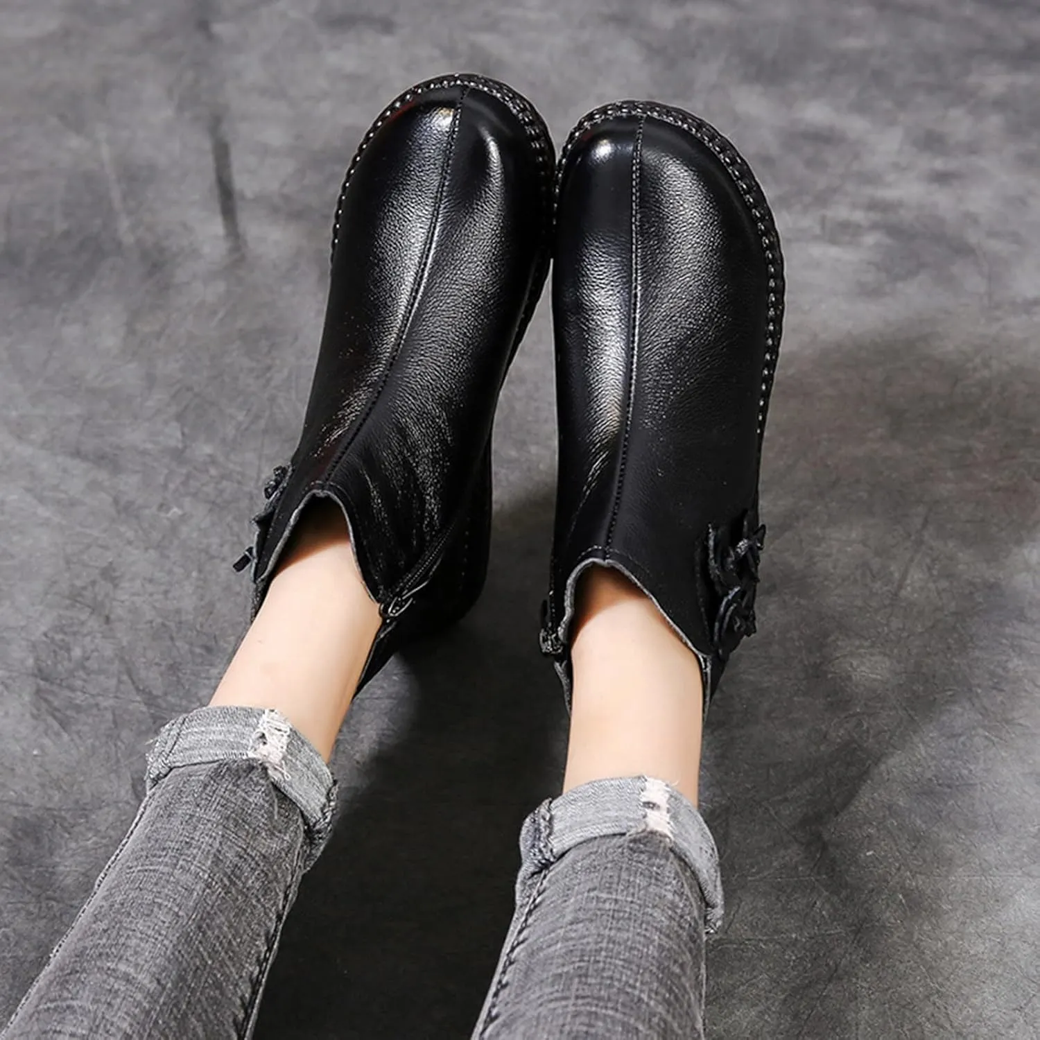 Womens Boots Fall 2024 Ankle Womens Booties with Heel Black Womens Cowboy Boots Womens Bootie with Heel Round Toe Pointed Toe