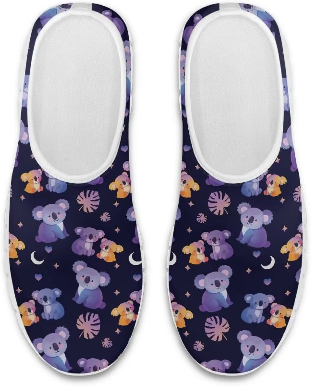 Women's Casual Slip On Flats Fantasitic Print Fashion Sneakers Lightweight Non Slip Travel Ladies Shoes White Sole