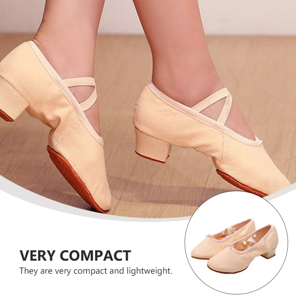 Womens Shoes Girls Ballet Shoes 1 Pair Low Heel Dance Shoes Sole Ballet Shoes Children Casual Shoes Practice Ballet Shoes Performance Shoes Apricot Size 37 Womens Jazz Shoes Toddler Slippers