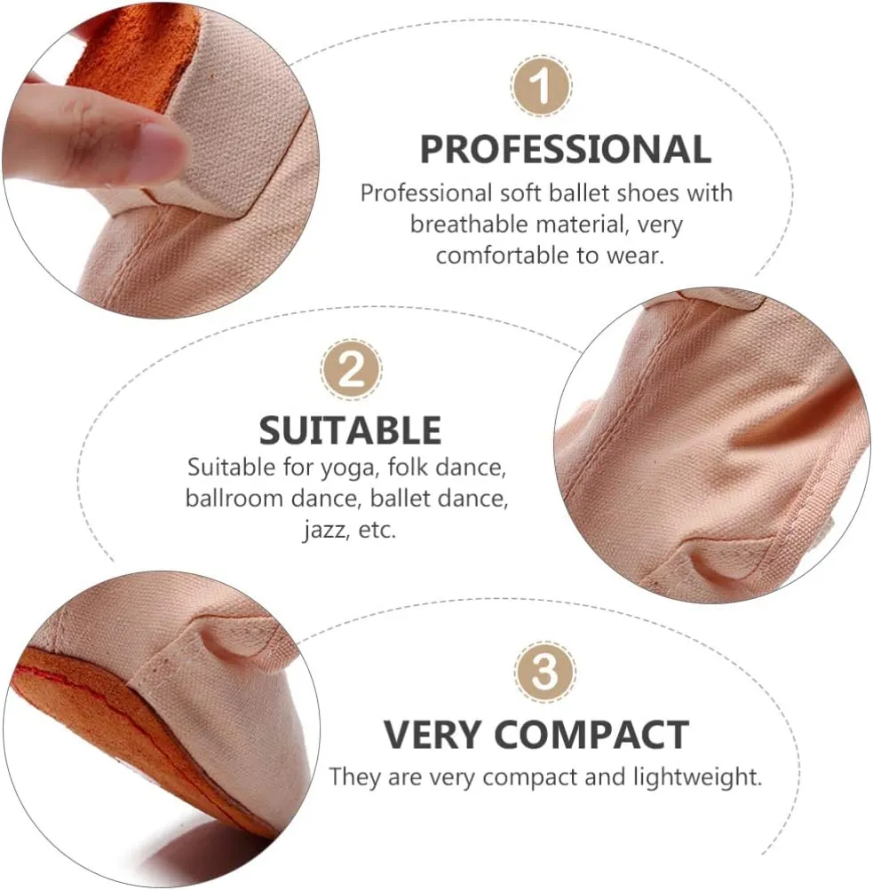 Womens Shoes Girls Ballet Shoes 1 Pair Low Heel Dance Shoes Sole Ballet Shoes Children Casual Shoes Practice Ballet Shoes Performance Shoes Apricot Size 37 Womens Jazz Shoes Toddler Slippers