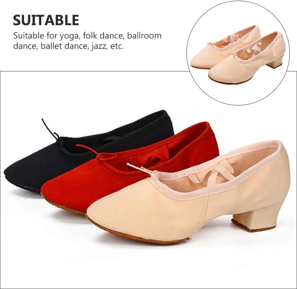 Womens Shoes Girls Ballet Shoes 1 Pair Low Heel Dance Shoes Sole Ballet Shoes Children Casual Shoes Practice Ballet Shoes Performance Shoes Apricot Size 37 Womens Jazz Shoes Toddler Slippers