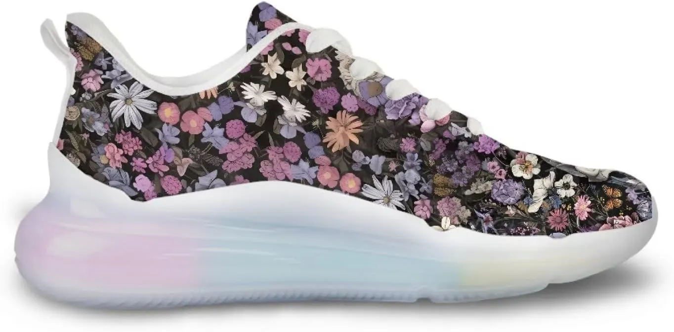 Women's Skull Sneaker Cozy Air Cushion Footwear Travel Sneaker Lightweight Anti-Slip Walking Shoes for Women US 6-11