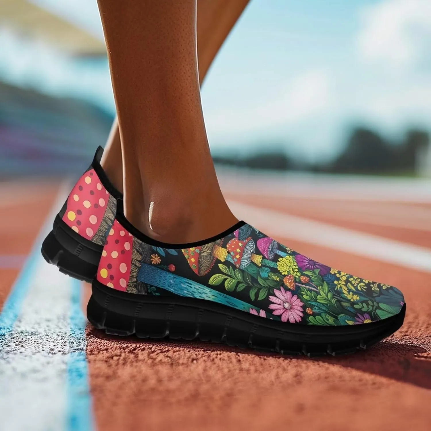 Women's Sneaker Casual Cozy Non-Slip Low-Top Hiking Shoes Slip-On Lightweight Workout Yoga Exercise Running Sneaker for Women US 5.5-11.5