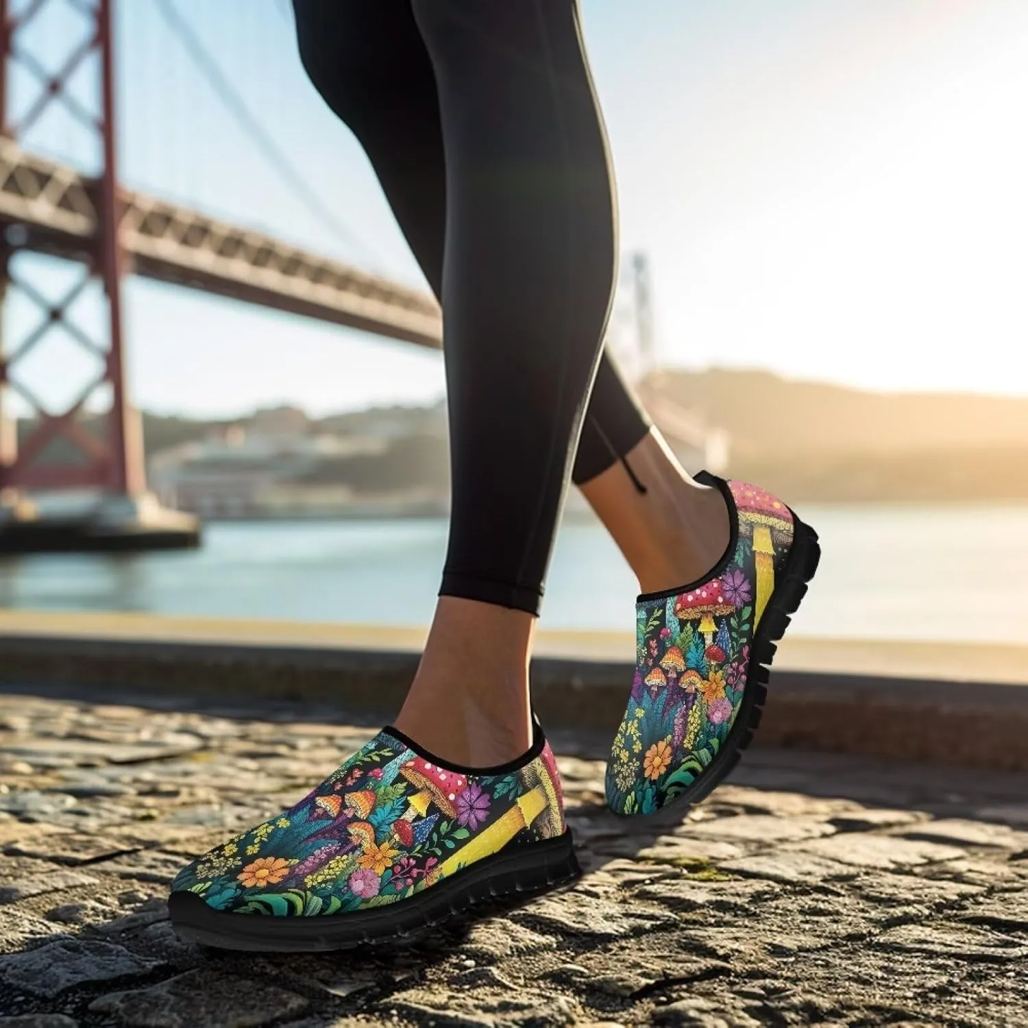 Women's Sneaker Casual Cozy Non-Slip Low-Top Hiking Shoes Slip-On Lightweight Workout Yoga Exercise Running Sneaker for Women US 5.5-11.5