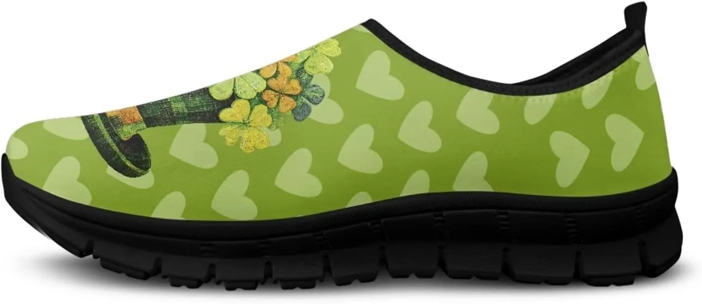 Women's St Patrick's Day Shoes Casual Cozy Hiking Exercise Running Yoga Workout Shoes Slip-On Lightweight Non-Slip Sneaker for Women US 5.5-11.5