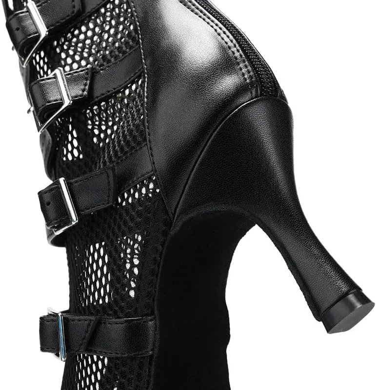 YKXLM Latin Dance Boots Women Ballroom Dance Shoes Salsa Bachata Performance Dancing Shoes