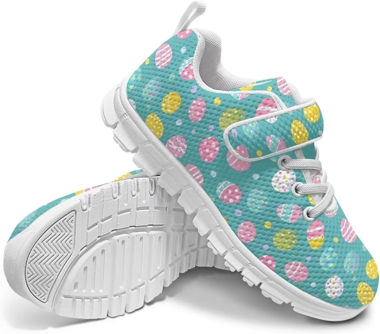 Yzaoxia Easter Shoes for Girls Boys Tennis Running Shoes Hook and Loop Sneakers Walking Shoes Barefoot Shoes Trainers Slip On Sneakers Size 11-Big Size 2.5